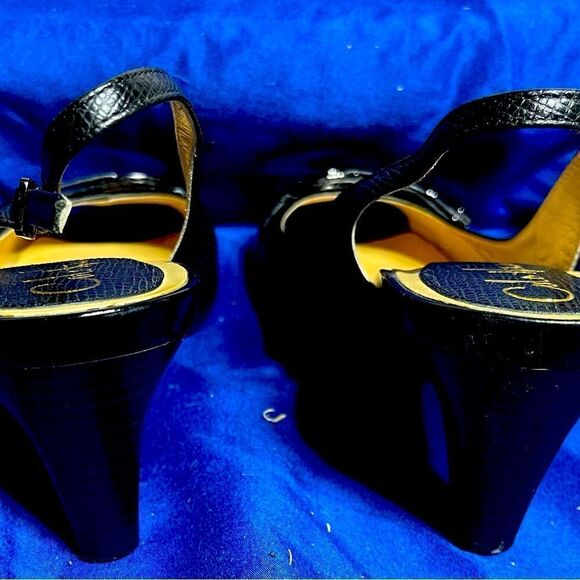 Cole Haan - Sling Back - Open Toe- Black Pumps - Picture 6 of 7